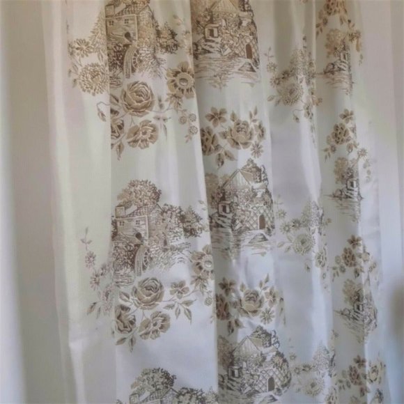 Vtg Fiberglass Curtains Raised Velvet 46 x 78 - Picture 10 of 12